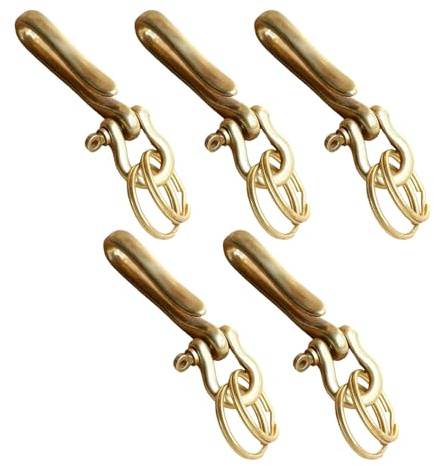 KAHDGSS Clip De Ceinture Crochet Clés en Laiton Pratique avec Décoration Manille Robuste pour Une Organisation Clé Sécurisée Men La Mode