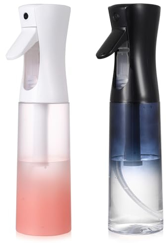 But the cow 2 Pcs 300ml Pulverizador Agua Peluqueria, Bote Spray Agua Pelo de Niebla Continua, Botella Spray Pulverizador de Aguas Vacíos para Peluquería, Limpieza de Plantas de Jardín