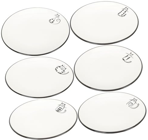 TOYANDONA Set da 6 Piatti in Ceramica Lisci e Lucidi Design Elegante e Forma Semplice, per Famiglie e Matrimoni, e Aspetto Raffinato Stili multipli