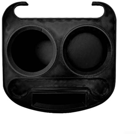 Bandeja de reposabrazos portátil con clip con portavasos integrado, adecuada para sillas de camping y sillas plegables, bandeja de plástico ligera para uso en exteriores