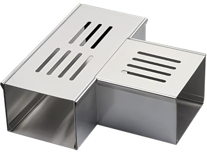 YXLYFDLY System di Drenaggio A Trincea in Acciaio Inossidabile per Lo Scarico dell'Acqua Piovana, Scarico A Pavimento Esterno E Canale di Drenaggio, Affidabile E Robusto(Style2 20x5x5cm)