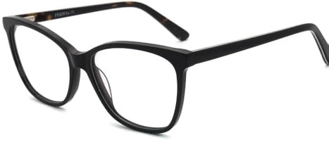 FERAVIA Vintage Quadrat Brillen Acetat Rahmen Ohne Sehstärke Brillen Retro Klare Linse Gläser für Damen