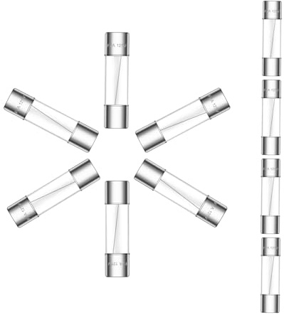 5x20mm 5A 125V Mini Fuse 0.2x0.78Inch 5 amp 125 Volt Fast-Blow Glass Fuses（10PCS Fast-Acting）