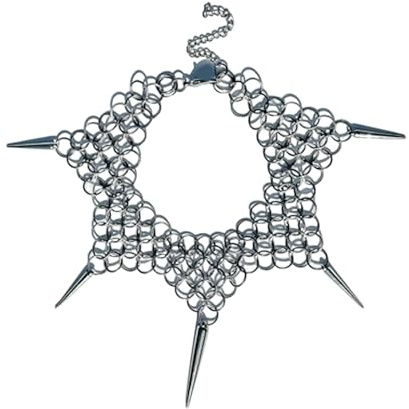 WNXGNHO Dark Rivet Gothic Styles Necklace Featuring Twisted Knot and Sturdy Metal Studs Adjustable Lightweight Chain Unisex