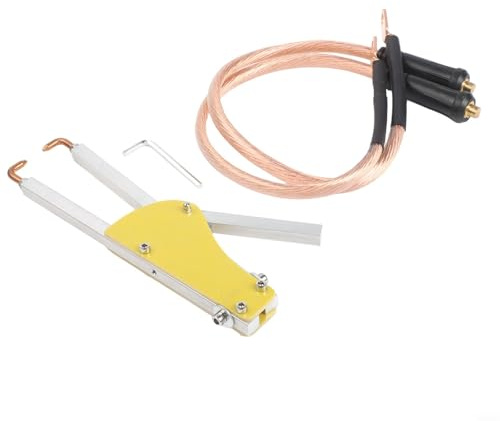 Trayneel Tragbarer industrieller Punktschweißer, elektrische Schweißzange, 123 mm Länge, Metall und Epoxidharz, Klemmwerkzeug für Blechreparatur, einstellbarer Druck, Handstumpfschweißstift für 1 Plus