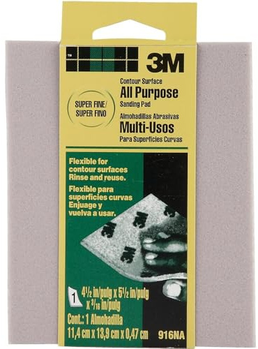 3M Contour Surface Sanding Sponge, 4.5-in by 5.5-in by 0.2-in