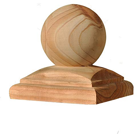 profilierte Pfostenkugel aus Lärchen-Leimholz, für Pfosten 11x11 und 12x12 cm