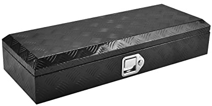 BATONECO 34.5 Inch Aluminum Truck Tool Box, ATV Front Storage Box with Lock and 2 Keys,Tool Storage Box, 34.5X12.75X6.4, Black