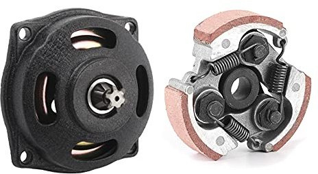 Pocket Bike Kupplung, Motorrad Kupplungsbelag mit 3 Federn 6 Zähne Kupplungstrommel Pad Gear Box Kit für 2-Takt 47-49cc Motorrad Mini Quad Pocket Dirt Bike ATV Roller