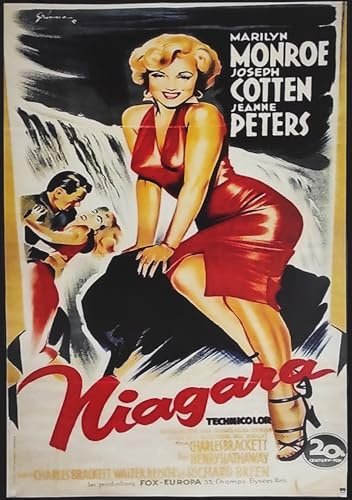 KUSTOM ART Poster Decorativo da Parete Serie Locandine Film Celebri Niagara Marilyn Monroe Stampa Artistica su Carta Patinata 42x30 cm Senza Cornice…