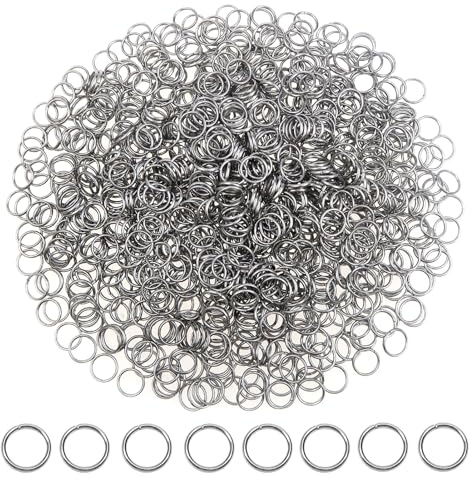 TOAOB 1000 Stück Jump Ringe Spaltringe 6mm Edelstahl Sprungringe Biegeringe | Kettenringe Biegeringe, Mit Ring Öffner, Für Halsketten Armband, DIY Schmuckherstellung, Kettenringe Bastelzubehör