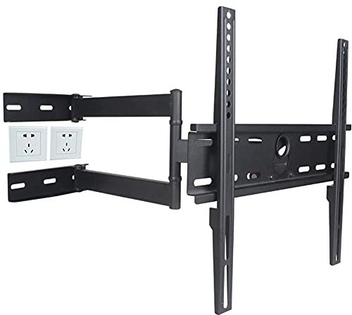 TV, Staffa da Parete per TV - TV da Parete con Movimento Completo - per la Maggior Parte dei televisori Piatti e curvi da 32-55 Pollici - Sostiene Fino a 27 kg, 400x400 mm - Livello Incluso