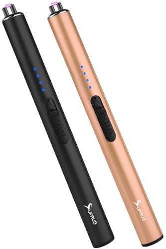 SUPRUS Elektrisk tändare Arc vindtät flamlös USB uppladdningsbar tändare med säkerhetslås