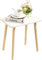 FORAOFUR Kleiner Beistelltisch, einfache Montage, Tisch Klein für Wohnzimmer, Schlafzimmer, Balkon, Büro, Höhe 42 cm, Beistelltisch weiß, mini Tisch, Nachttisch, weiß