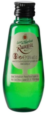 Licor de hierbas Caja de 12 unidades Rua Vieja Orujo de Hierbas Botellín Miniatura 5 cl