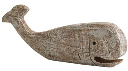 LOVIVER Wal-Skulptur aus Holz, nautische Dekoration, Tischstatue, Geschnitzte Holzfigur für Wohnzimmer, Eingang, Heimdekoration