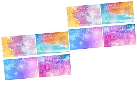 SHOWERORO 8stücke Kalimba Daumen Aufkleber Für Anfänger Bunte Tastendekoration Langlebige Lernhilfen Für Kalimba Inklusive Musiknoten-sticker Verschiedenen Designs