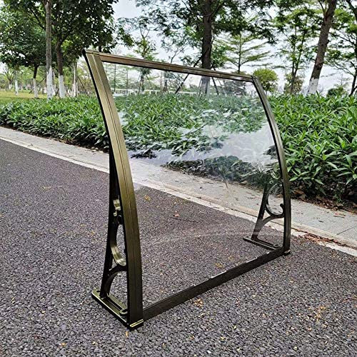 Vordach für die Haustür, Regenschutz, 80 x 120 cm, transparent, Polycarbonat, Terrasse, Veranda, wetterfest, für den Außenbereich