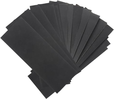 16 piezas de papel de lija de grano 360 a 2000, papel de lija variado, papel de lija húmedo y seco, 9 x 3.6 pulgadas, kit de hojas de papel de lija para automóviles, pulido de muebles de madera