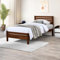 Furniturebox UK Wooden Single Bedframe - 'Declan' Solid Pine Single Bed With Dark Walnut Stain Finish - Simple Timeless Scandi Inspired Wood Bed For Modern or Traditional Bedrooms