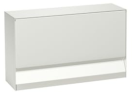 RENZ Erwin 611001 Boîte à journaux (Couleur Blanc trafic - RAL 9016M, Le Rabat s'ouvre vers l'extérieur, avec matériel de Montage et Autocollant « Journal », Dimensions 117 x 375 x 226 mm)