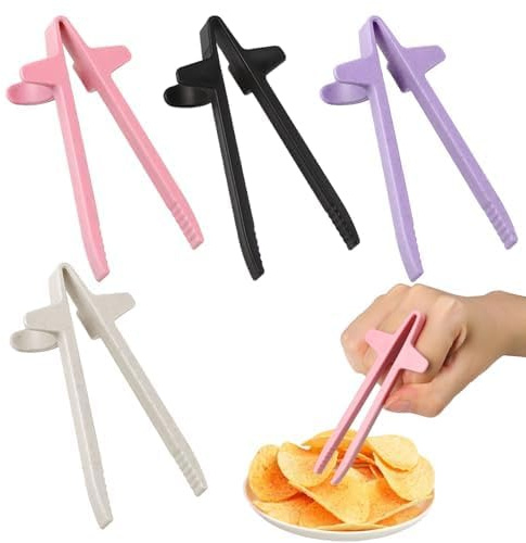 Maxqzin 4PCS Finger Chopsticks for Snacking Gaming, Chip Chopsticks Snack Clips, Snacking Innovation, Snack Grabber (4)