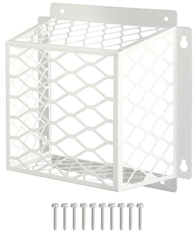 Homeponnew Grille d'aération en acier inoxydable pour la prévention des oiseaux et des petits animaux – Maille en acier inoxydable 304, 17,8 x 12,7 cm, installation facile avec vis de montage (blanc)