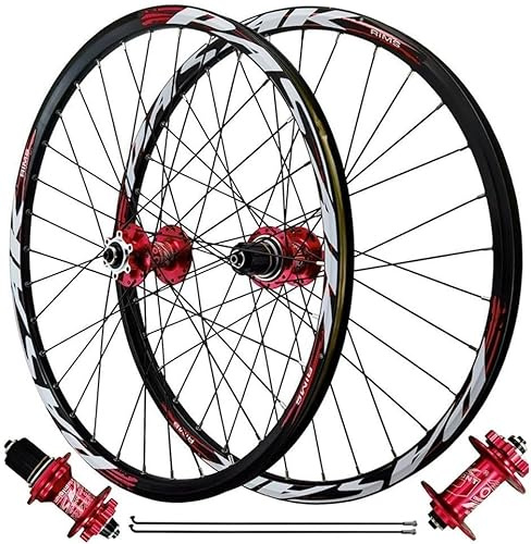 Qr,26inch,MTB hjulset 26/27,5/29 tum, aluminiumlegering cykelram HG tätad lager 32H fälg för 7-12 speed kassett