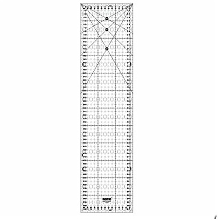 Ideas Patchworklineal, Transparent, 15 x 60 cm, Rutschfest, Kunststoff, Molded