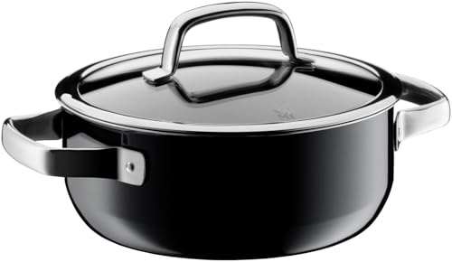 WMF 5.1455.5290 Olla para asar, Cristal, Negro
