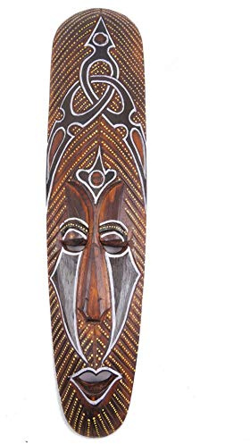 Máscara africana de madera, 50 cm, diseño tribal.