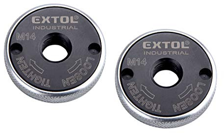 Profi Schnellspannmutter M14 für Winkelschleifer (2er Set) für alle gängigen Fabrikate, Extol Industrial 8798050