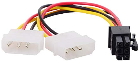 Cablecc Dual 4Pin a 6 Pin EPS 12V tarjeta gráfica adaptador convertidor cable