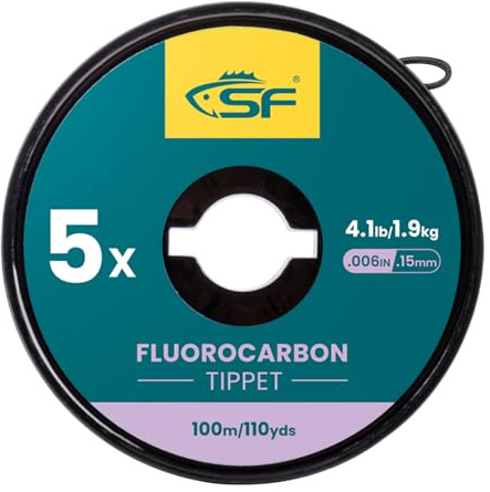 SF Transparente Fluorocarbon Tippet Material Schnur Fliegenfischen Tippets Vorfach Forellenschnur Tenkara 100 m # 5 x 1 Stück