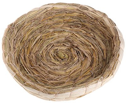 Belti Nido de Paloma Tejida Paja Natural Conejo Conejillos de Indias casa Plana Caliente Jaula Hecha a Mano