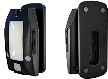 Linterna LED Solidline SC2R, recargable 100 lúmenes, 75 horas de duración, clip para gorra, bolsillo, cinturón, incluye cable USB, imán, 3 funciones de luz blanca y roja, compatible con sistema Molle