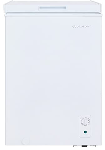 Cookology CCFZ99WH Freestanding Chest Freezer in White - 99 Litre Capacity - Suitable for Outbuildings & Garages - Adjustable Feet - Freezer and Refrigeration Modes - Temperature Control