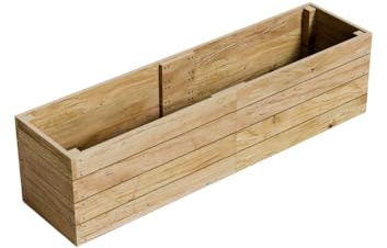 Conka Garden - Wooden Raised Bed Kit - Large Garden Planters for Vegetables, Herbs, Flowers – Start Growing Plants Earlier & Better - Durable & Resistant FSC Treated Timber 60cm L x 240cm W x 15cm H