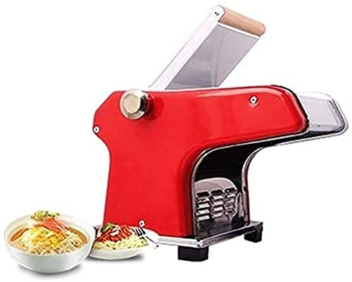 Samnuerly Macchina per La Pasta, Macchina per La Pasta Elettrica Macchina per Fare La Pasta per Fare Tagliatelle Italiane Professionali Fatte in Casa Fresche Complete, Rosso, 29X26X20CM