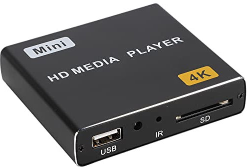 Reproductor Multimedia 4K con Control Remoto, 100-240V 4K Full HD Digital Media Player, HD MI USB S SPDIF Home Music Video Player(EU)