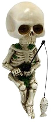 ＫＬＫＣＭＳ Skull Ornament, Scenery Doll Mini Skull Skeletons, Aquarium Decorations Resin Landscape for Pond Garden Bonsai Decor Halloween Crafts