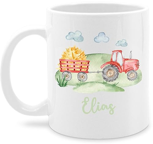 Tasse Tassen 325ml - Traktor Trecker Bauer Schlepper Landwirtschaft Bulldog - 325 ml - Weiß - personalisierte geschenkideen für landwirte traktoren tractor kaffeetasse kindertasse keramik
