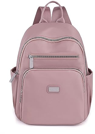 YANAIER Klein Damen Rucksack Leichter Tagesrucksack Cityrucksack Taro lila | Wasserdicht Nylon, Anti-Diebstahl, Modern Rucksacktasche, für Schule Pendeln Reise Freizeit