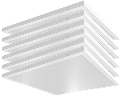 V-TAC Einbaupanel flach Einbaustrahler LED quadratisch Einbau Deckenstrahler LED Deckenleuchte weiß, Aluminium, 36W 4320lm Tageslichtweiß, LxBxH 59,5x59,5x3,3 cm, 6er Set