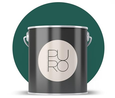 Livingwalls PURO Premium Wandfarbe c4012 - Malerfarbe mit sehr hoher Deckkraft - matte hochwertige Innenfarbe in Grün - 2,5l