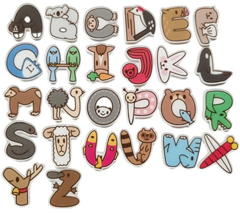 Kühlschrankmagnete, 26 Stück, Kinder, Kühlschrank-Magnete, Acryl, Magnetaufkleber, Spielzeug, klein, 26 englische Alphabet-Tafel-Magnete