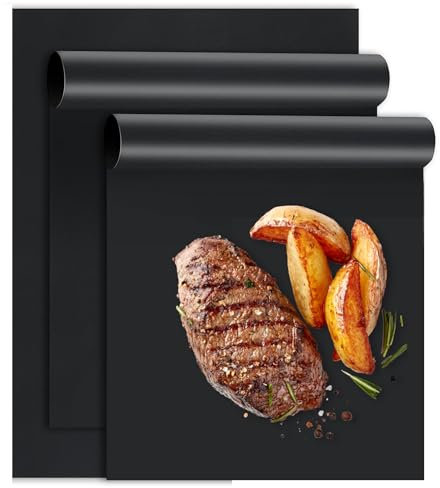 UBeesize Grillmatten für Outdoor-Grill, robuste Grillmatten, antihaftbeschichtete Grillmatten und Backmatten, wiederverwendbar und leicht zu reinigen, funktioniert auf Gaskohle und Elektrogrill, 39 x