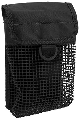 Oumefar 21 X 14 cm Tauchtasche, Leichte und Tragbare Netz-Unterwasser-Aufbewahrungs-Tragetasche mit Aufhängeschnalle (Schwarz)
