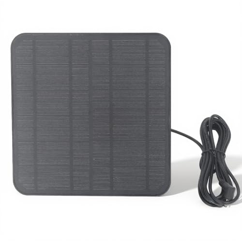 für Ring Solar Panel, 12 W Solar Panel Kamera Ladegerät für Ring für Kamera für Stick Up Cam 2. und 3. Generation IP65 Wasserdicht Verstellbar Wandmontage (Black)