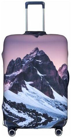 GaxfjRu Travel Mountain Personalisierte Gepäckabdeckung, TSA-geprüfte Koffer, Kofferabdeckungen für Gepäck, 71,1 cm, große Kofferhülle, Weiss/opulenter Garten, Small